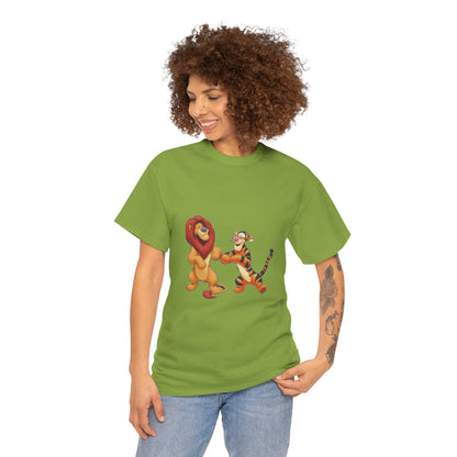 lion and tigger Unisex Heavy Cotton Tee