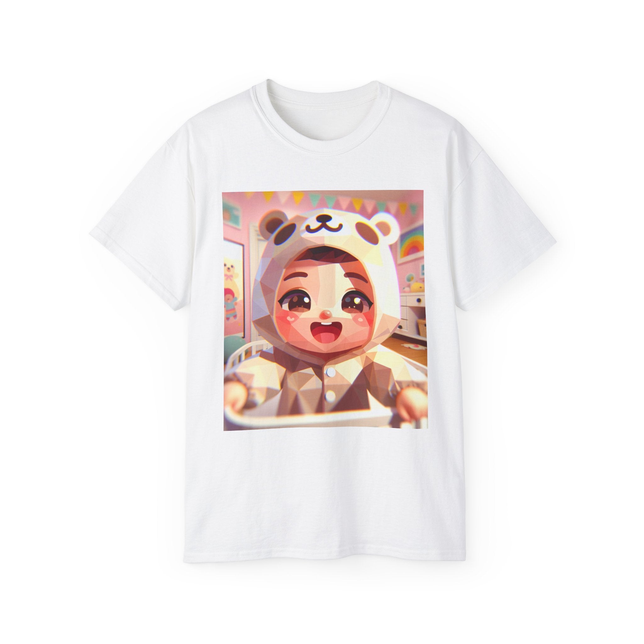 Cute Cartoon Animal Tee, Cozy Unisex T-Shirt for Kids, Gift for Animal Lovers, Birthday, Casual Style, Fun Wear