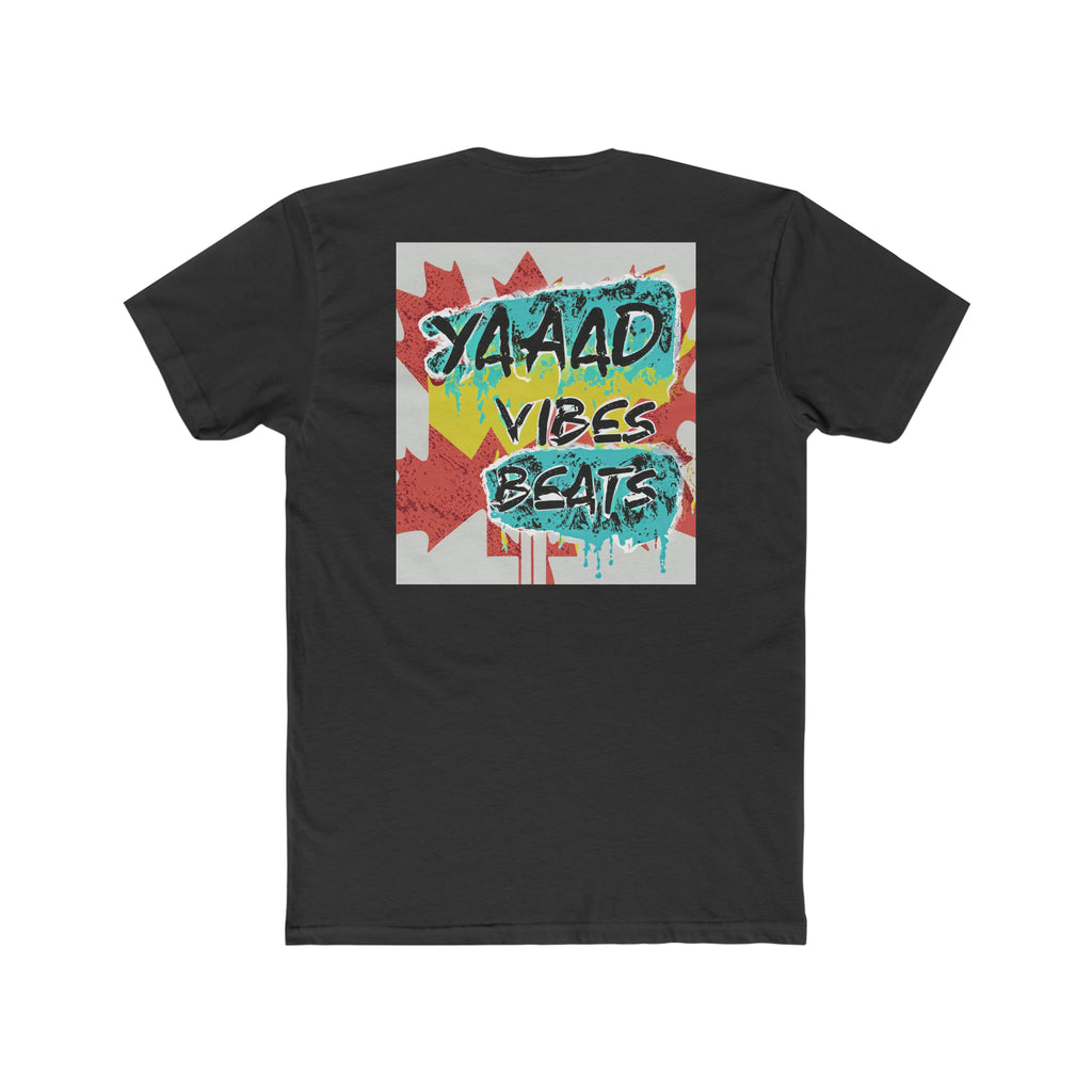 Reggae Rhythm meets Maple Melody: Men's Cotton Crew Tee Design
