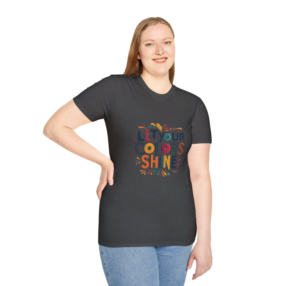 Deja que el color brille Camiseta unisex Softstyle