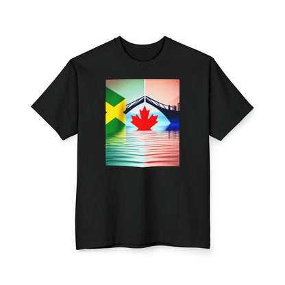 Jamaican-Canadian Split design Unisex Tall T-Shirt