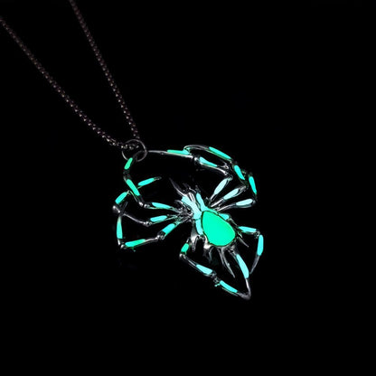 Halloween Spider Necklace  Jewelry for both men and women and Glow-in-the-dark