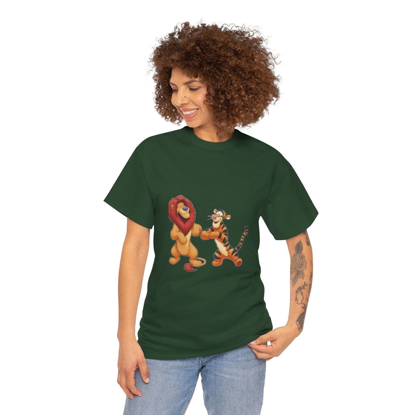 lion and tigger Unisex Heavy Cotton Tee