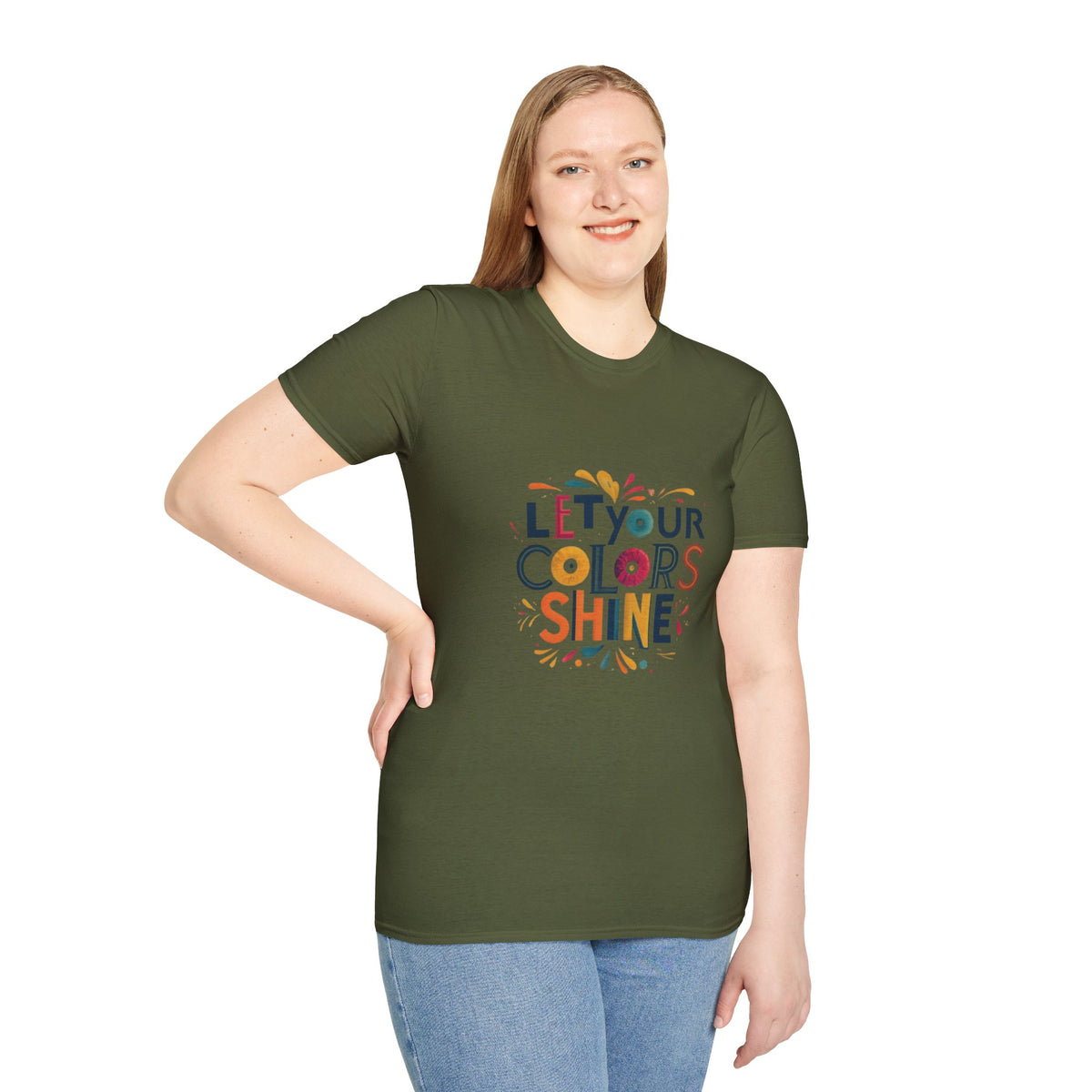 Deja que el color brille Camiseta unisex Softstyle