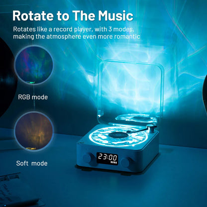 Vintage Turntable, Bluetooth,  with Lights