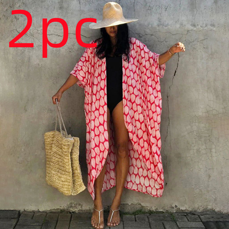 Polyester Ladies Sun Protection Resort Beach Dress Cover Up