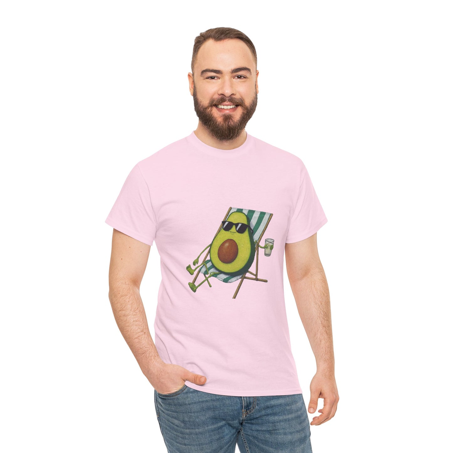 Avocado Print Unisex Heavy Cotton Tee: Comfort & Style for Every Day