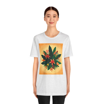 Jamaican flowers Unisex Jersey Short Sleeve Tee