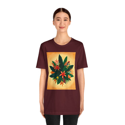 Jamaican flowers Unisex Jersey Short Sleeve Tee