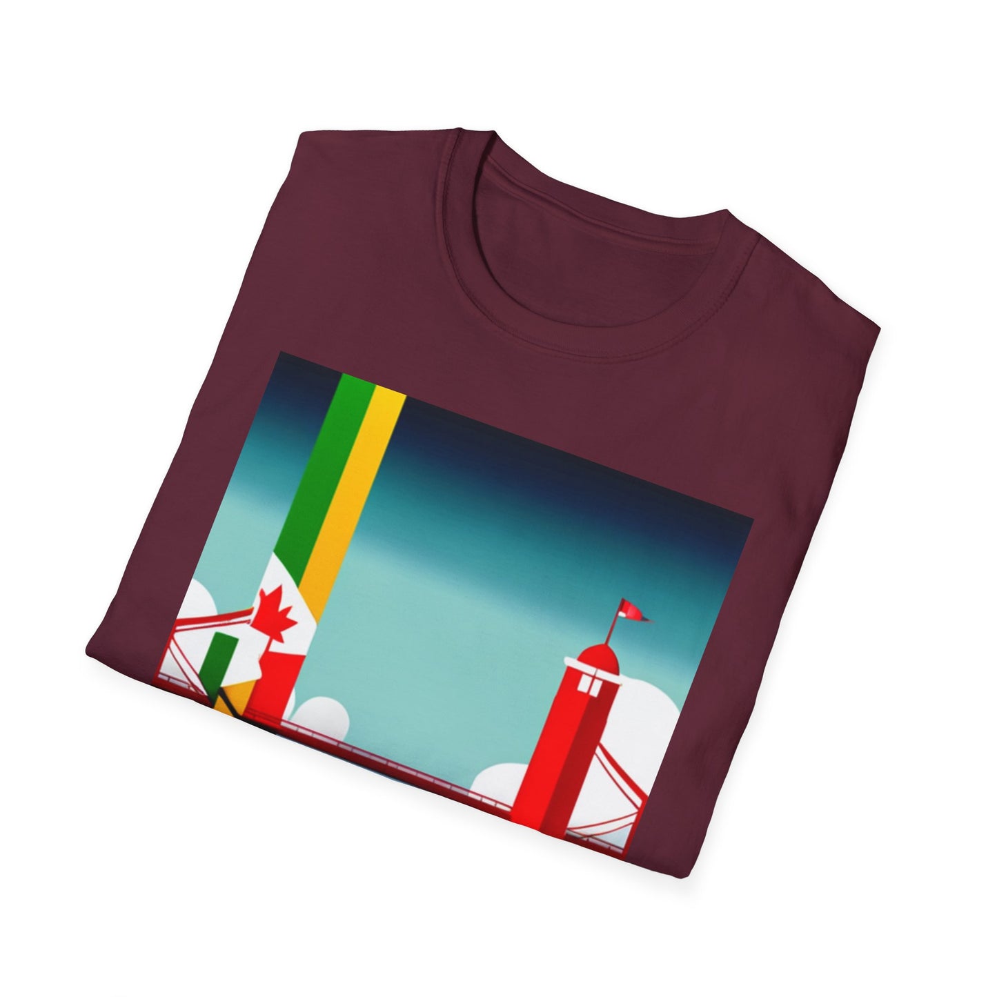 Jamaica Canada Split Flag T-Shirt | Dual Heritage Tee