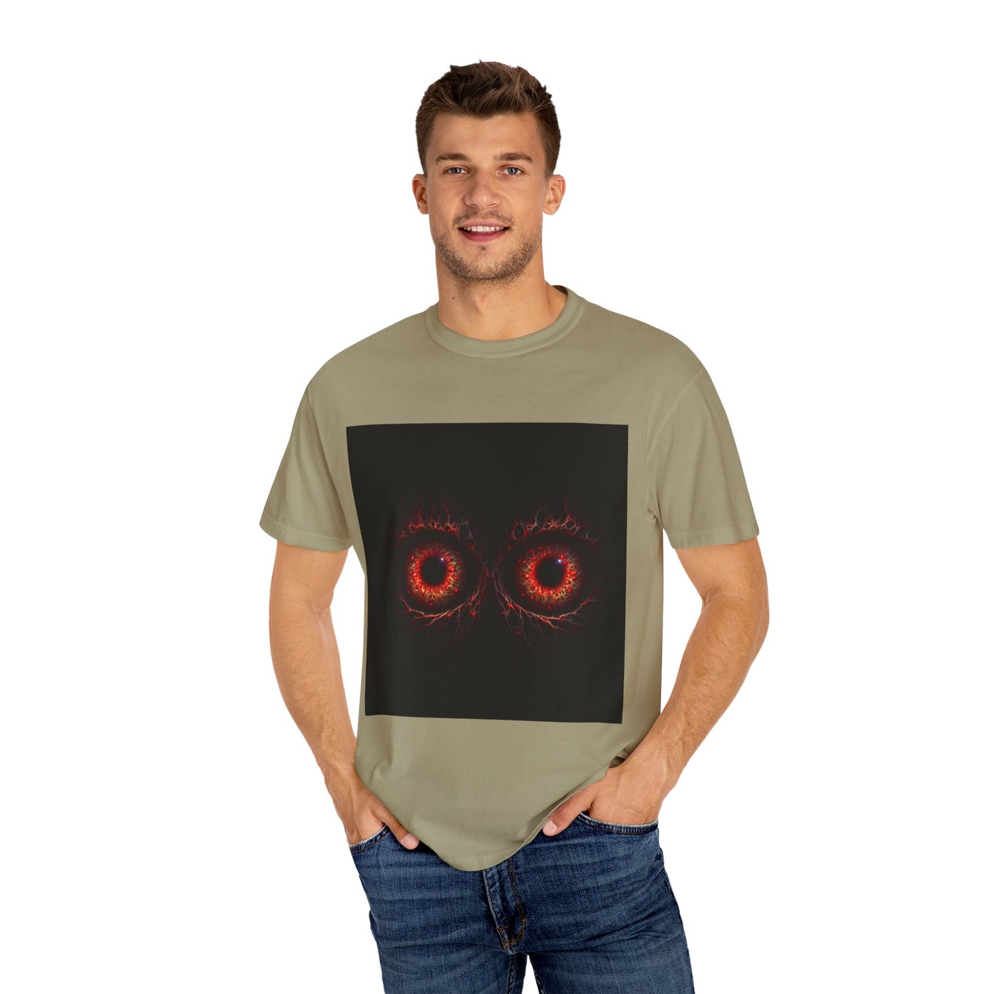 Halloween Unisex T-shirt with Scary Eyes Design