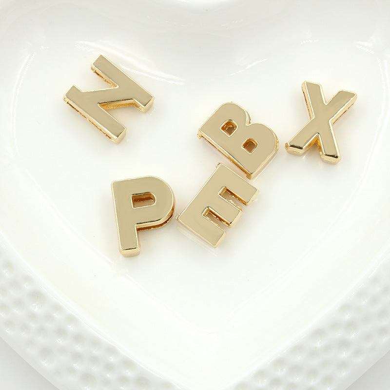 3D Bubble Initial Necklace – Gold Plated A-Z Letter Pendant (Stainless Steel, Dainty Personalized Jewelry)