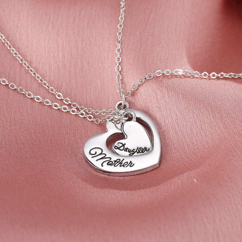 Mother's Day Love Necklace Set Mom Heart Necklace