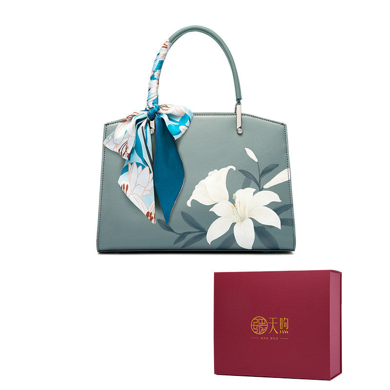 Bolso diagonal de cuero de moda práctico para el día de la madre