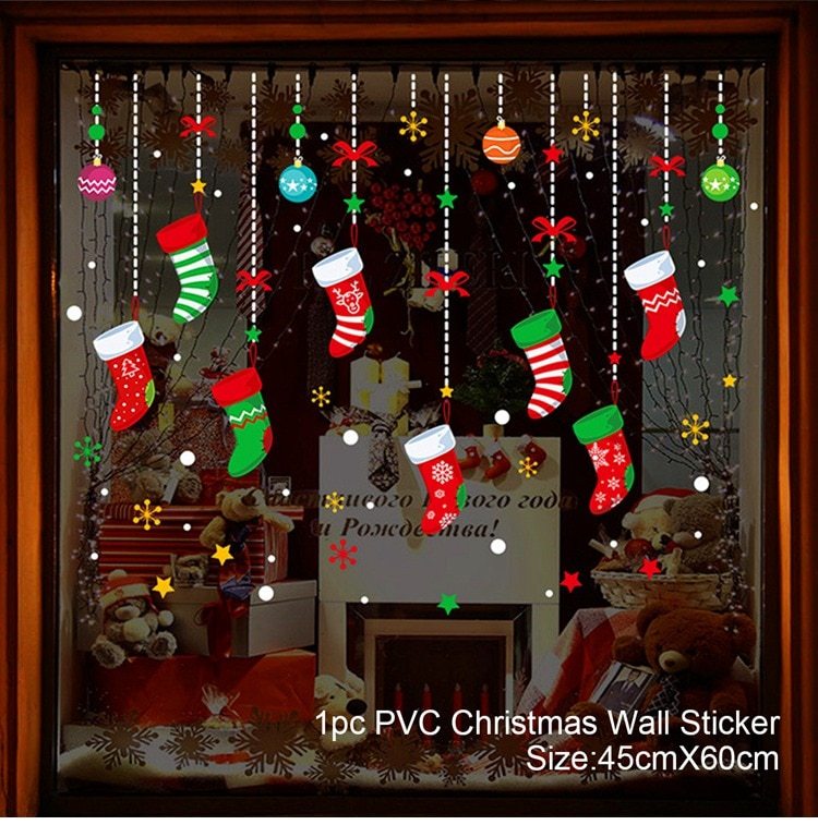 Christmas color window stickers