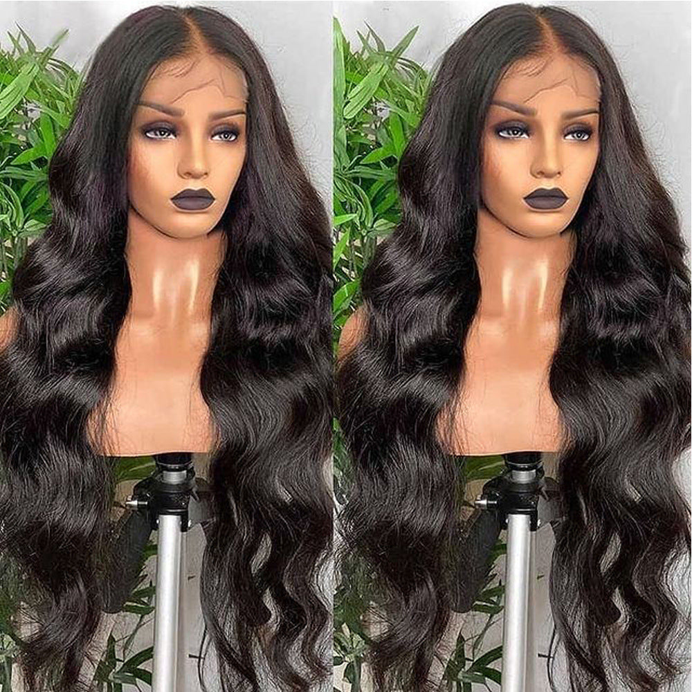 Premium Black Wig with Oblique Bangs for Women - Heat Resistant Synthetic Hair | M2K Trends
