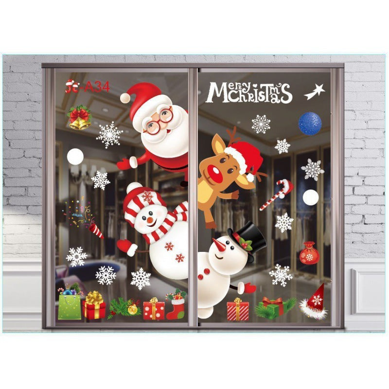 Christmas decorations store window stickers