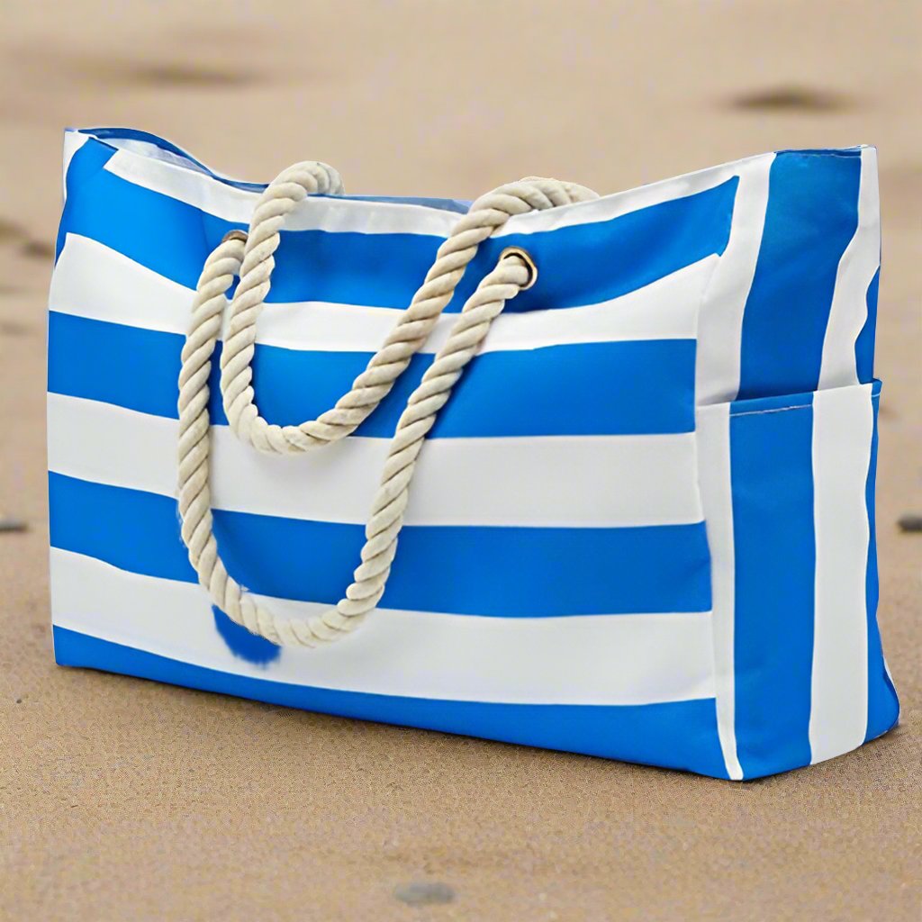 Affordable Striped Beach Canvas Travel Bag by M2k Trends