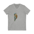 Bird Print Unisex V-Neck Jersey Tee: Canadian Comfort