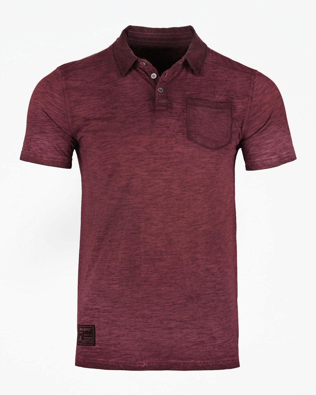ZIMEGO Mens Short Sleeve Oil Wash Vintage Button Henley Pocket Polo T-Shirt-0