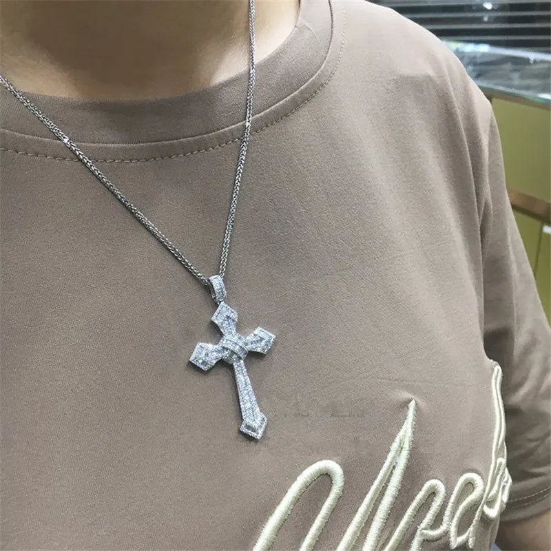 Diamond Cross Pendant Necklace | Wedding & Party Jewelry