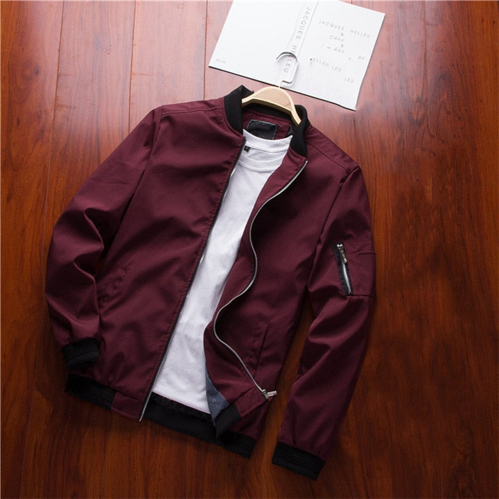 M2k trends Men's Spring Autumn Bomber Jacket Slim Fashion