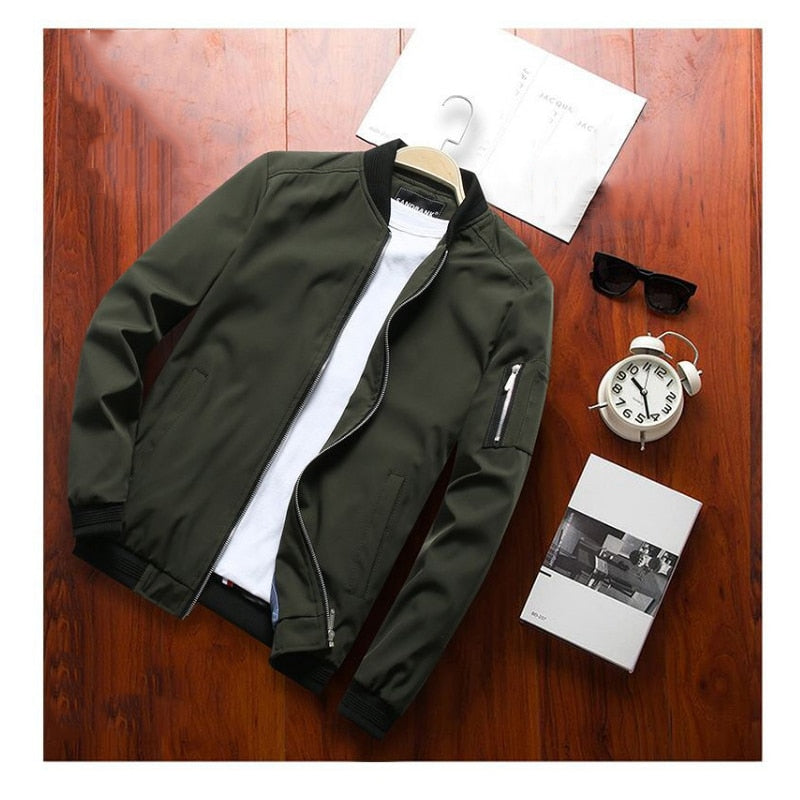 M2k trends Men's Spring Autumn Bomber Jacket Slim Fashion