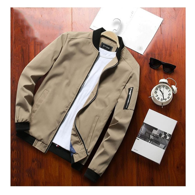 M2k trends Men's Spring Autumn Bomber Jacket Slim Fashion