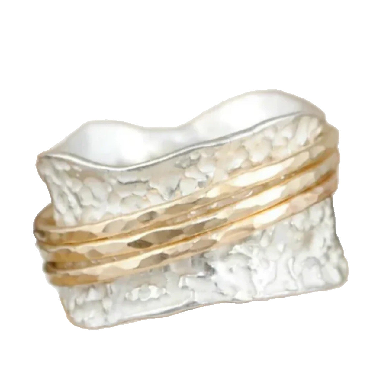 Unisex Two-Tone Electroplated Copper Ring – INS Style Minimalist Band