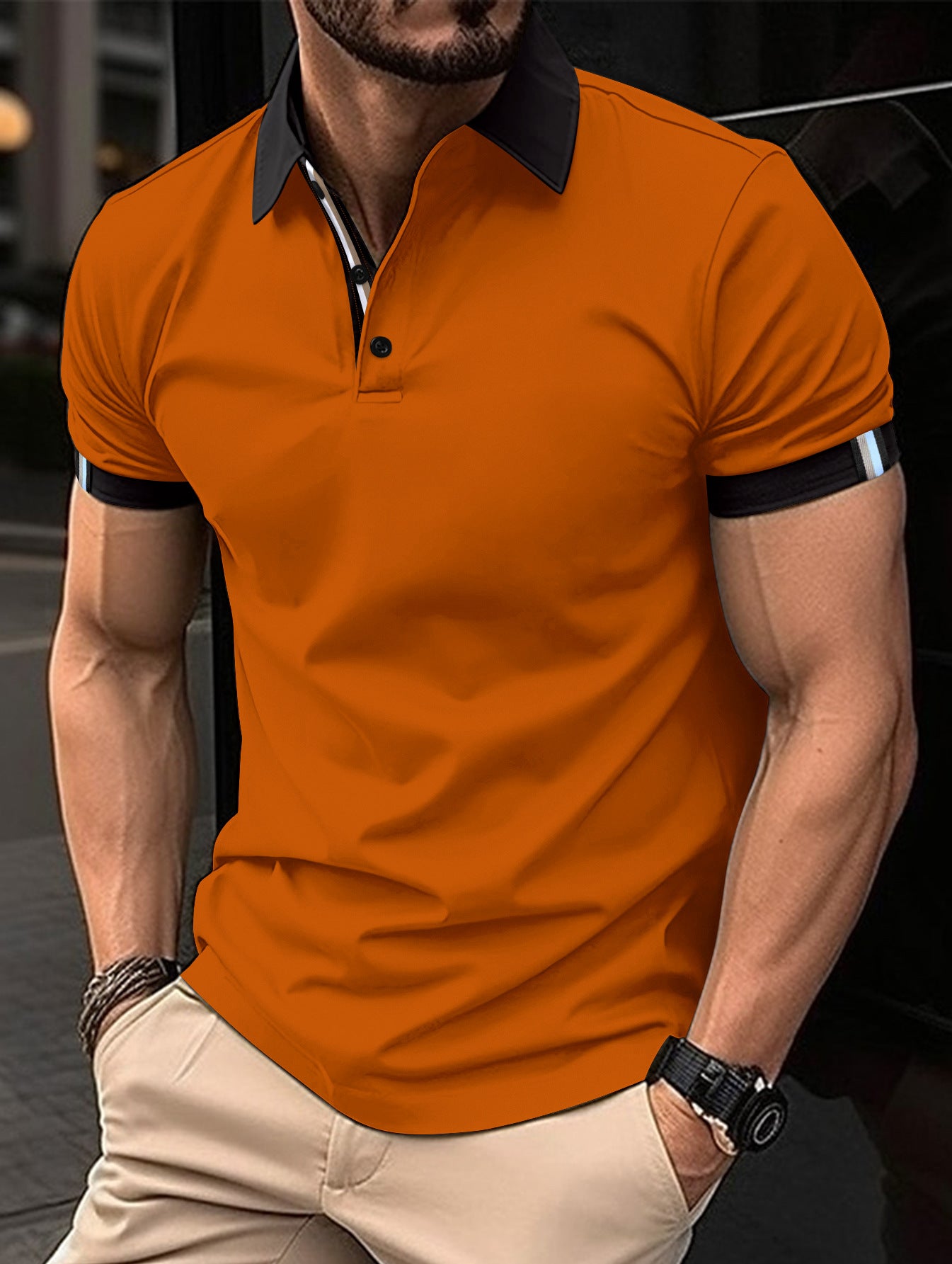 Short Sleeves Shirt M2k Trends - Men's Casual Solid Color