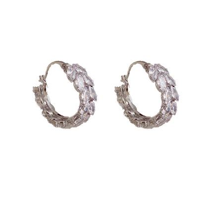 Special-interest Design Zircon Wheat Ring Ear Clip