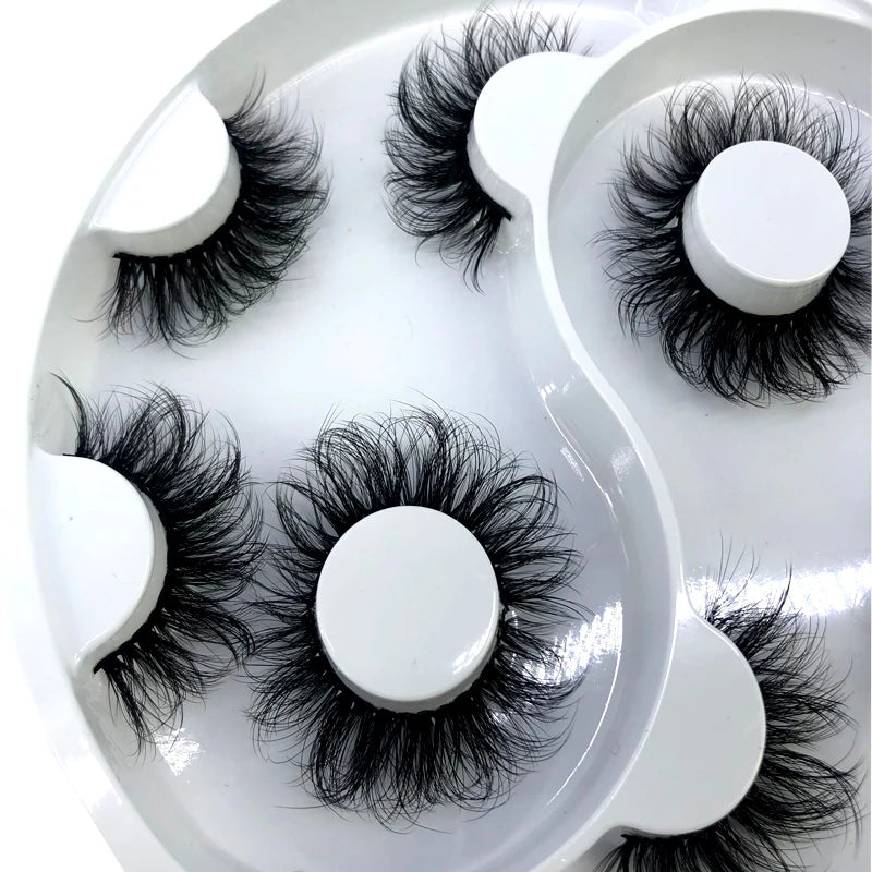 HBZGTLAD 5 pairs natural false eyelashes fake lashes long makeup 3d mink lashes eyelash extension mink eyelashes for beauty