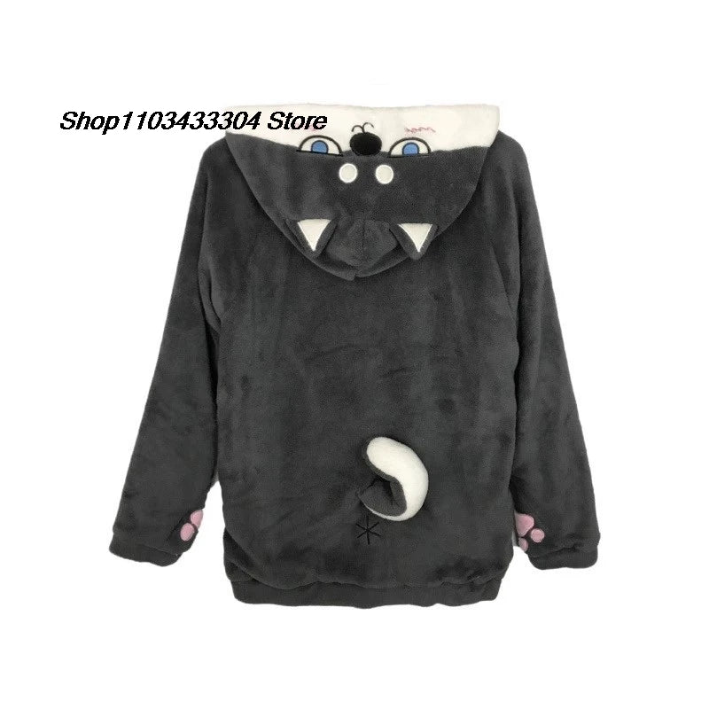 Totoro cosplay sweater Kawaii Hoodie Sweatshirt My Neighbor Coat Fleece Overcoat With Ears Harajuku Cute Jackets Christmas gifts