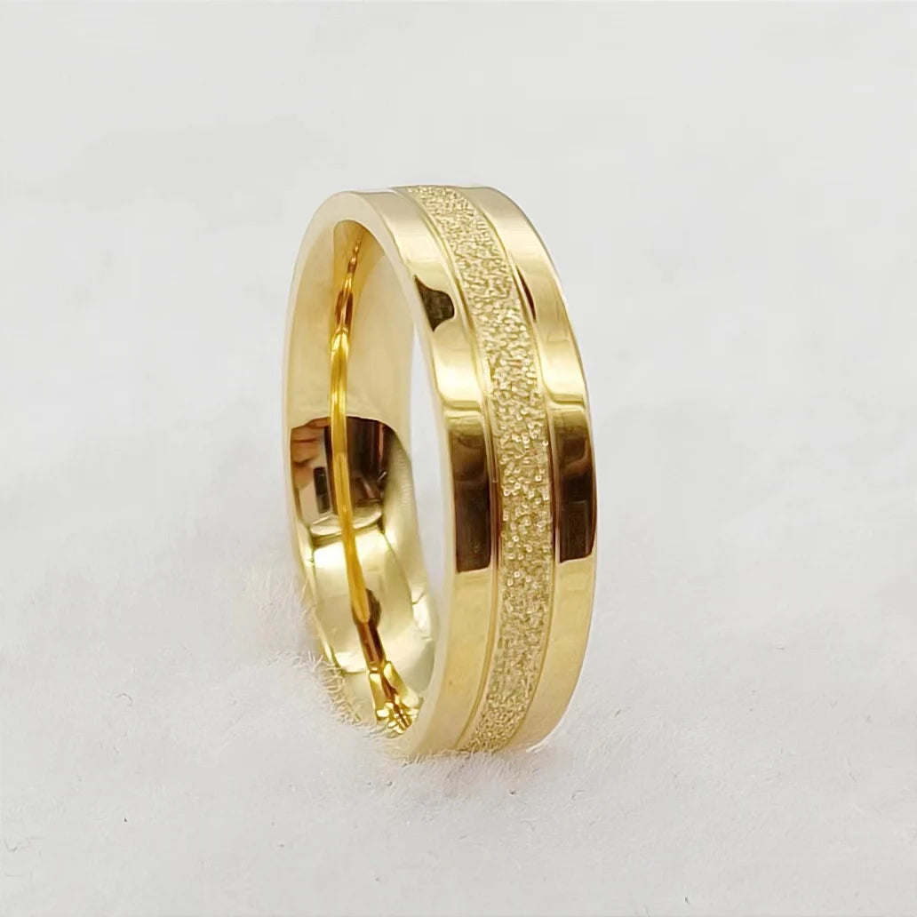 Titanfitz Custom Engraved Titanium & Stainless Steel Wedding Bands – His and Hers Rings with Cubic Zirconia