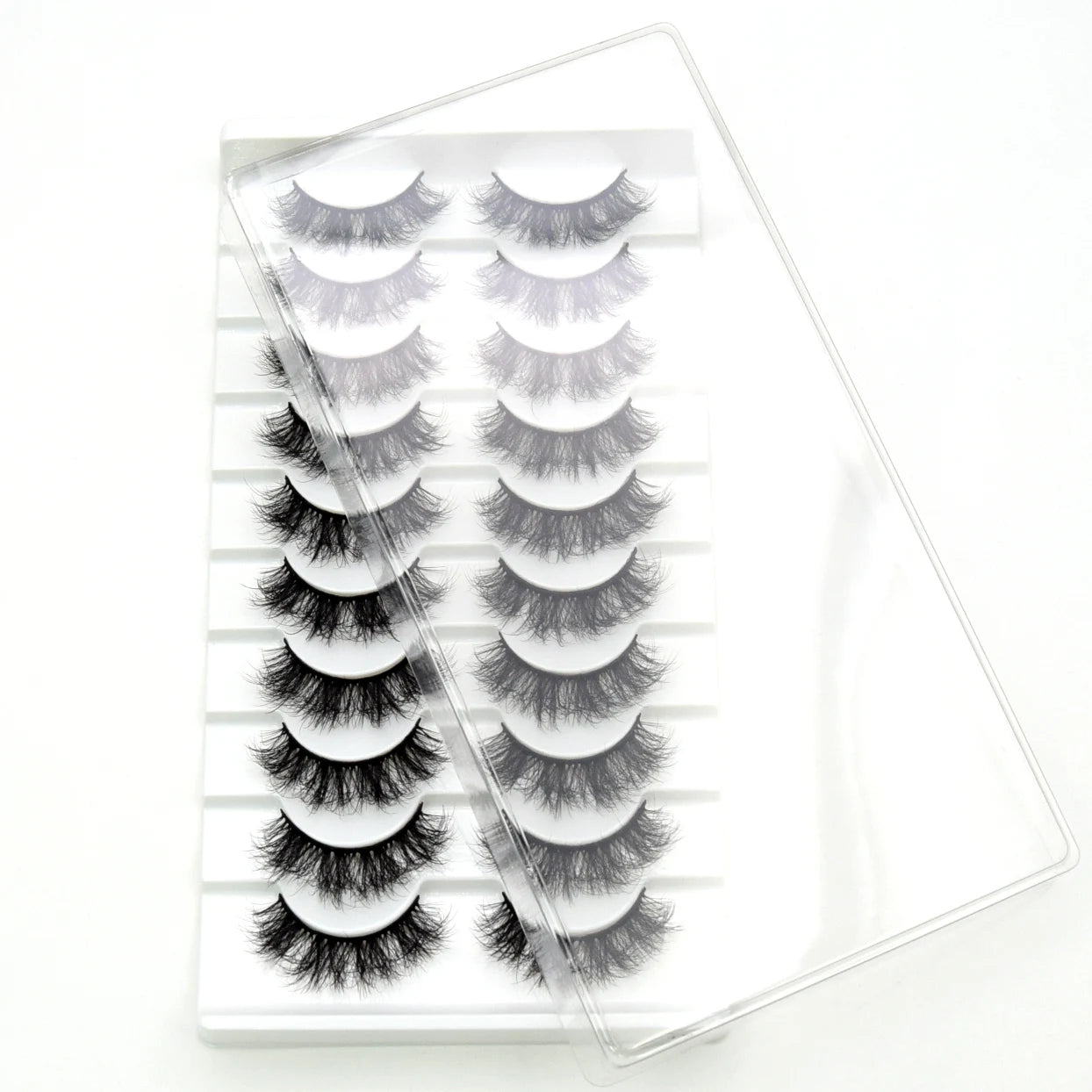 10/12 Pairs Visofree Fake Eyelashes Soft False Eyelashes Adhesives Glamour Fake Eyelash Makeup Luxury Human Hair False Lashes