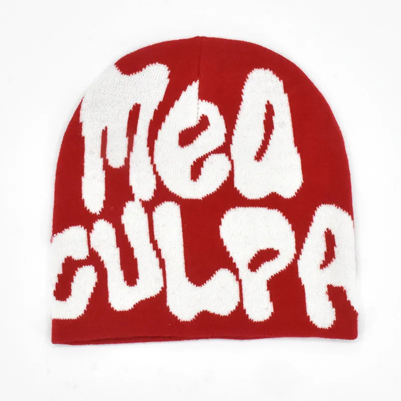 best 2023 New Knitting Beanies Hat Men Women Paragraph Quality Cap Mea Culpa Y2k Warm Fashion Hundred Take Cold Cap for Women Hats shop online at M2K Trends for