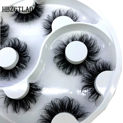 HBZGTLAD 5 pairs natural false eyelashes fake lashes long makeup 3d mink lashes eyelash extension mink eyelashes for beauty