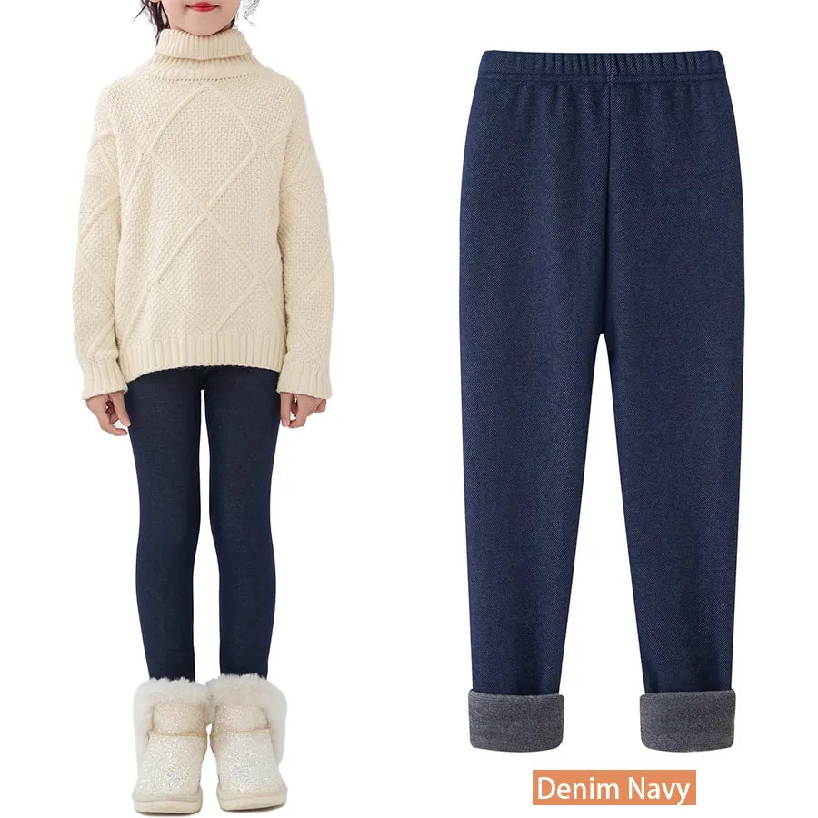 best SheeCute Girls Winter Warm Pants Kids Fleece Lined Leggings for 3-11 Years SCW7101 shop online at M2K Trends for