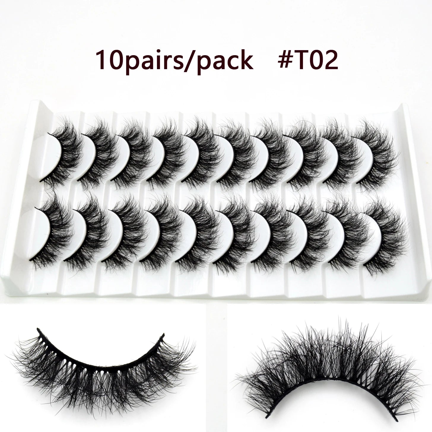 10/12 Pairs Visofree Fake Eyelashes Soft False Eyelashes Adhesives Glamour Fake Eyelash Makeup Luxury Human Hair False Lashes