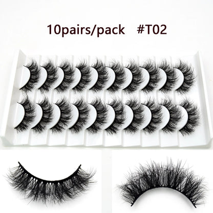 10/12 Pairs Visofree Fake Eyelashes Soft False Eyelashes Adhesives Glamour Fake Eyelash Makeup Luxury Human Hair False Lashes