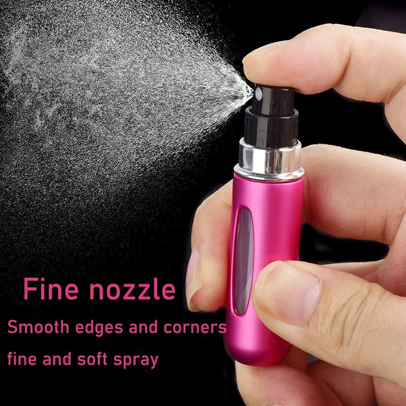1/5 Uds botella de Perfume recargable con bomba de aroma de aerosol envases cosméticos vacíos de viaje portátil Mini botella atomizadora en aerosol
