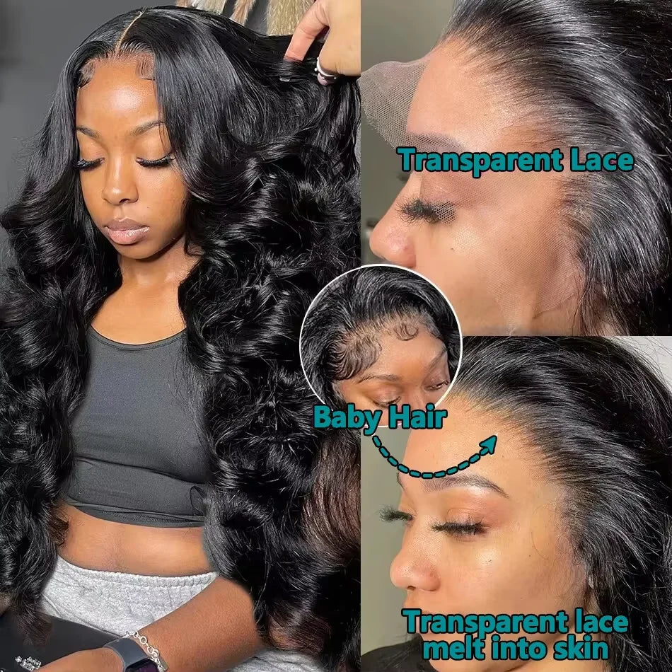 HD Lace Wig 13x6 & 13x4 Body Wave Human Hair Wig – 200% 250% Density, Pre-Plucked