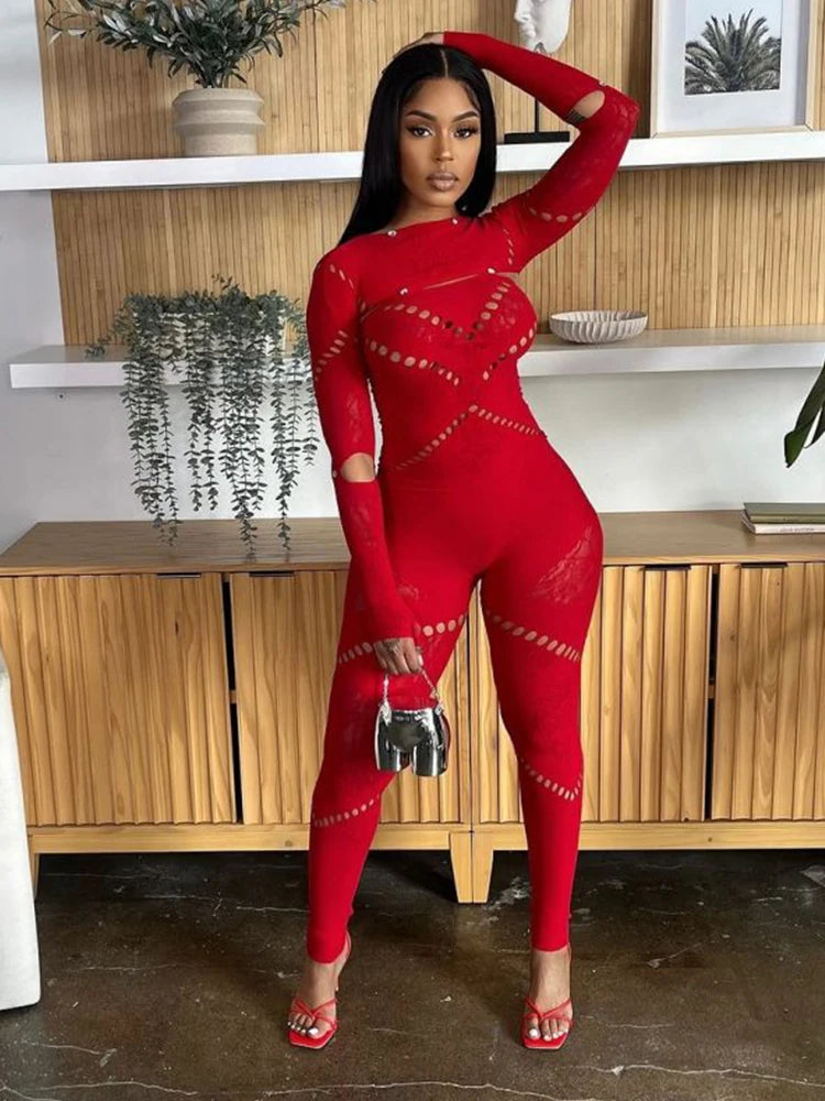 Affordable M2k Trends Sexy High Waist Rhinestone Jumpsuit