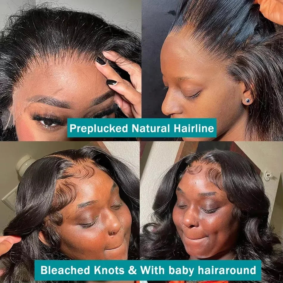 HD Lace Wig 13x6 & 13x4 Body Wave Human Hair Wig – 200% 250% Density, Pre-Plucked