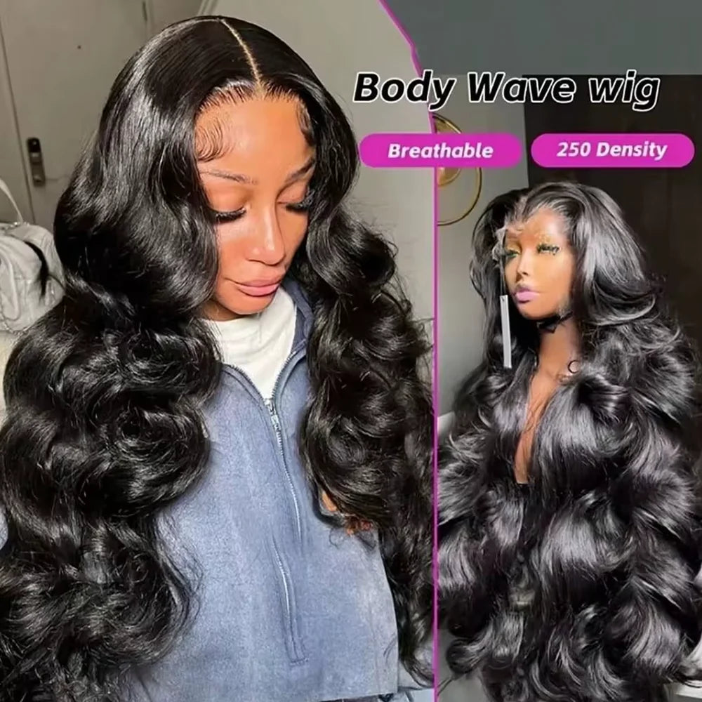 250 Density Body Wave HD Lace Front Wig | 13x4 & 13x6 Glueless | Pre-Plucked | 14"-42"