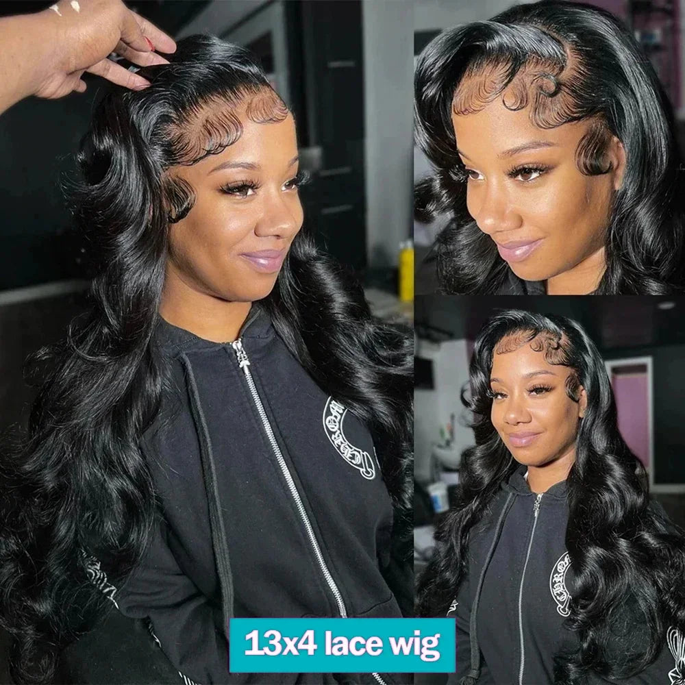 HD Lace Wig 13x6 & 13x4 Body Wave Human Hair Wig – 200% 250% Density, Pre-Plucked