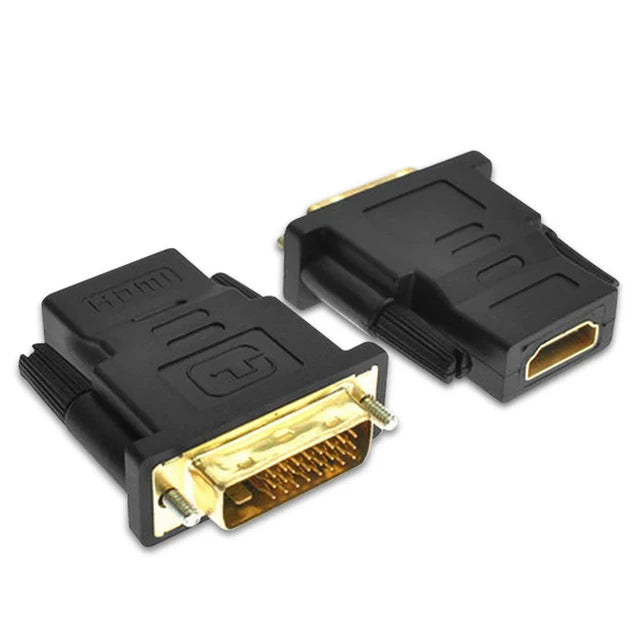 New DVI to HDMI Adapter Compatible Adapter HDMI to DVI Adapter DVI Male to HDMI female 24+5 Two-way Transmission HD TV Projector