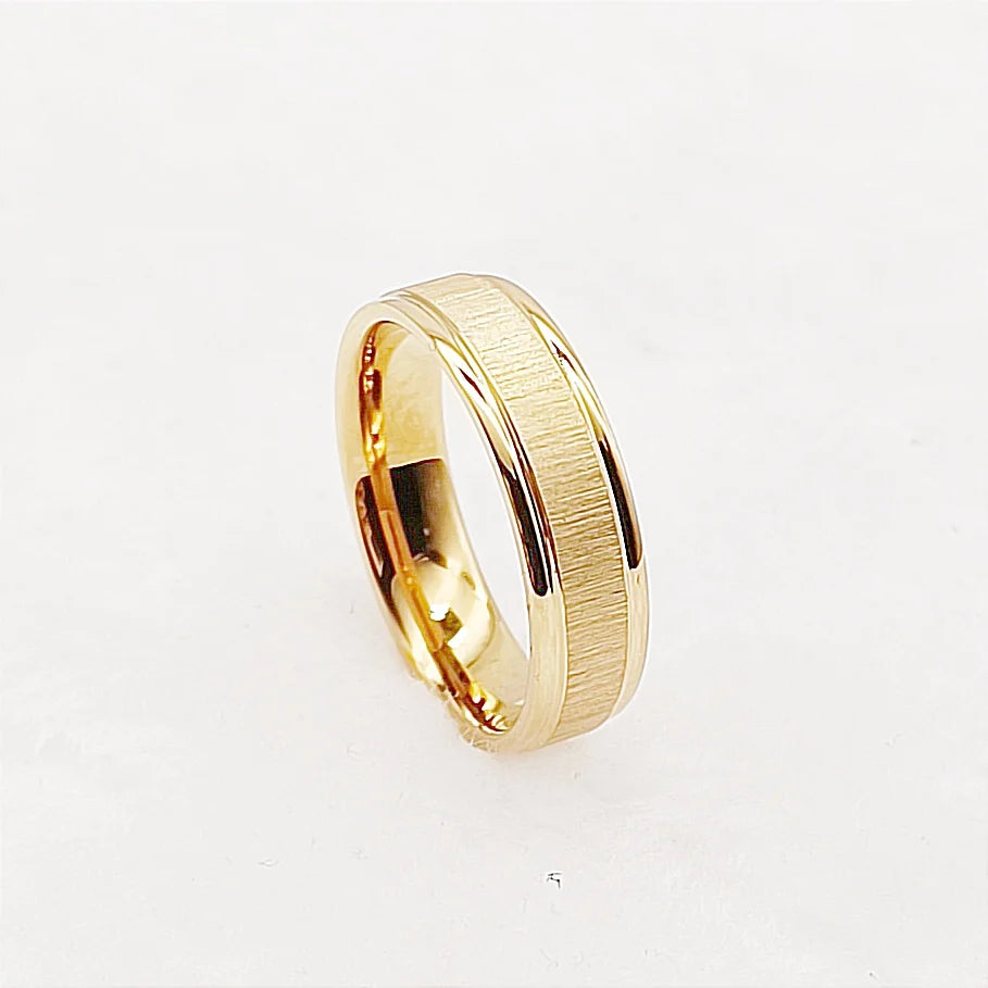 Titanfitz Custom Engraved Titanium & Stainless Steel Wedding Bands – His and Hers Rings with Cubic Zirconia