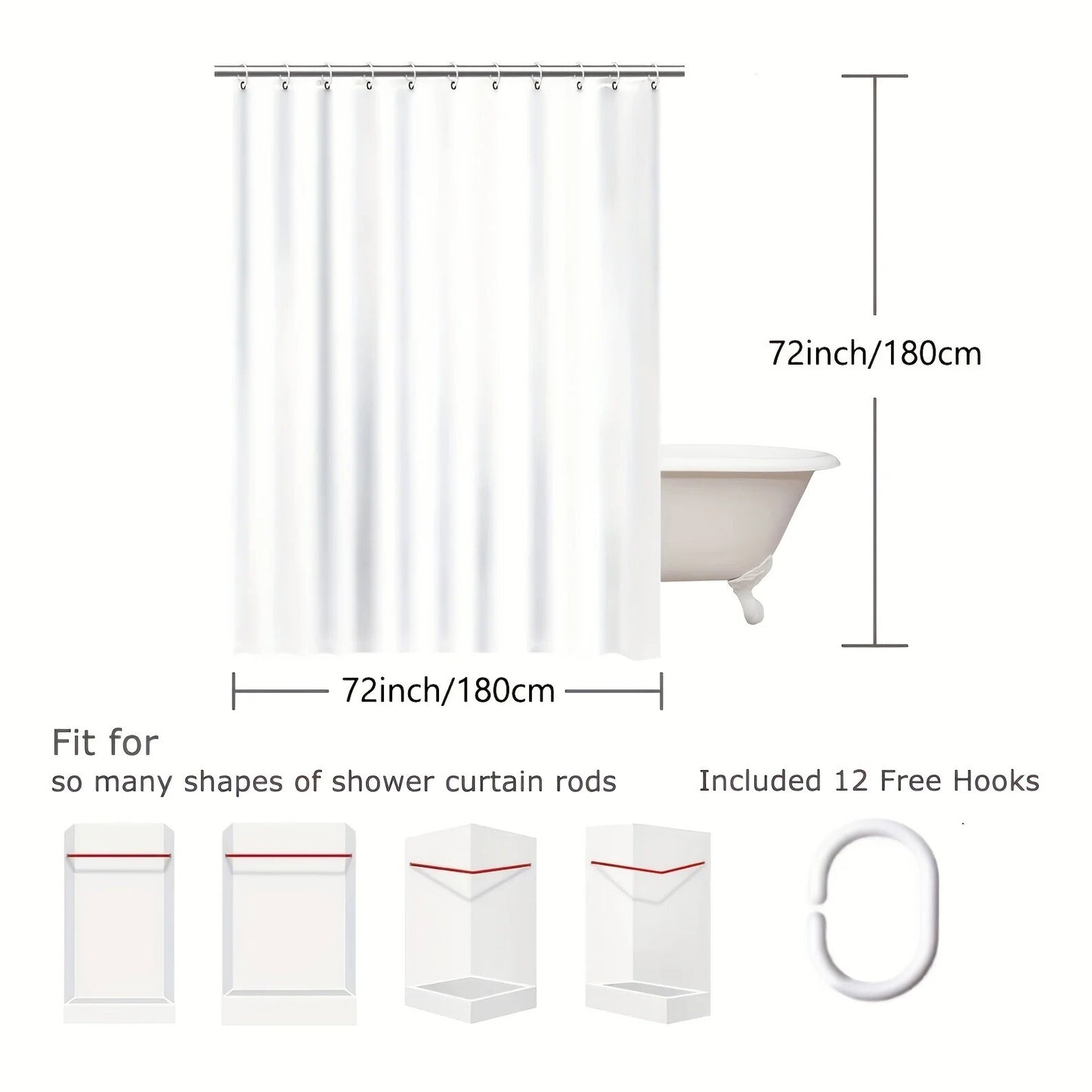 Modern Bathroom Shower Curtain Waterproof Home 3D Carpet Entrance Doormat 4Pcs Set Toilet Seat Cover Rug Bath Non-Slip Floor Mat