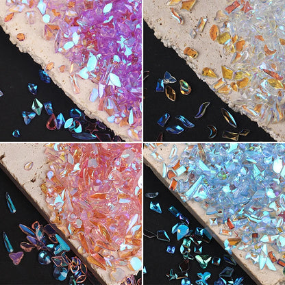 Aurora Irregular Crystal Rhinestones Nail Charm Mixed-Size Resin Flatback Jewelry Gems Stone Parts Manicure Nail Art Decorations